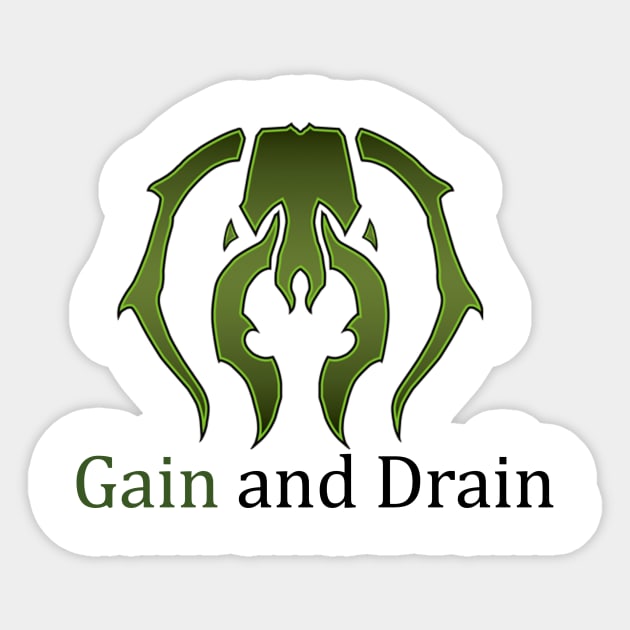 Gain and Drain Golgari Sticker by Apfel 
